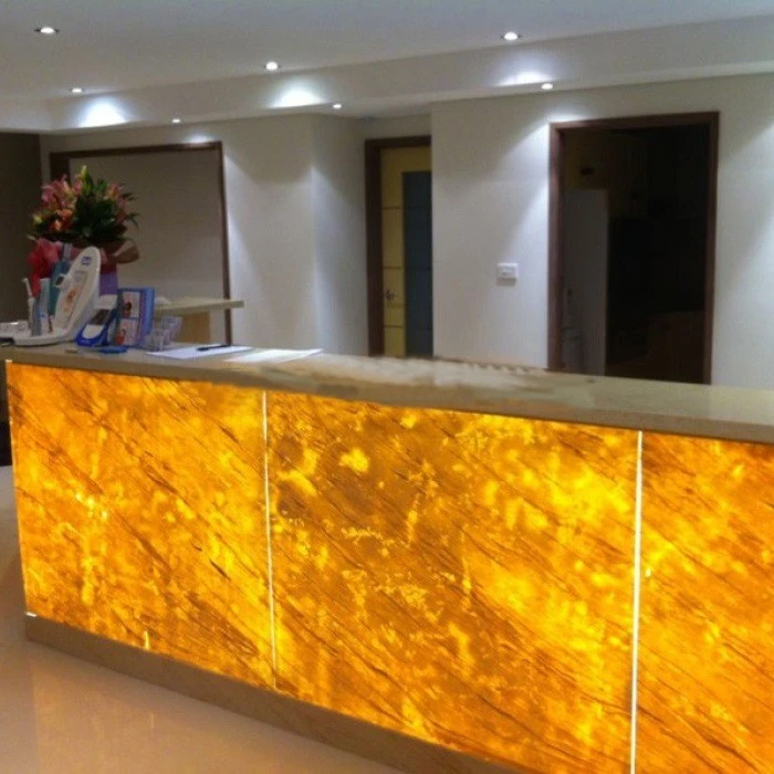 Backlit Blue Onyx Slab